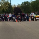 Kennedy Fun Run participants at the starting line