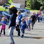 Students participate in the walk-a-thon