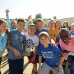 Students participate in the walk-a-thon