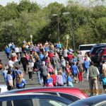 Students participate in the walk-a-thon