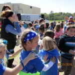 Students participate in the walk-a-thon