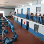 Students move through the water treatment plant