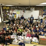 Collection of donated items from Kindergarten students